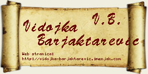 Vidojka Barjaktarević vizit kartica